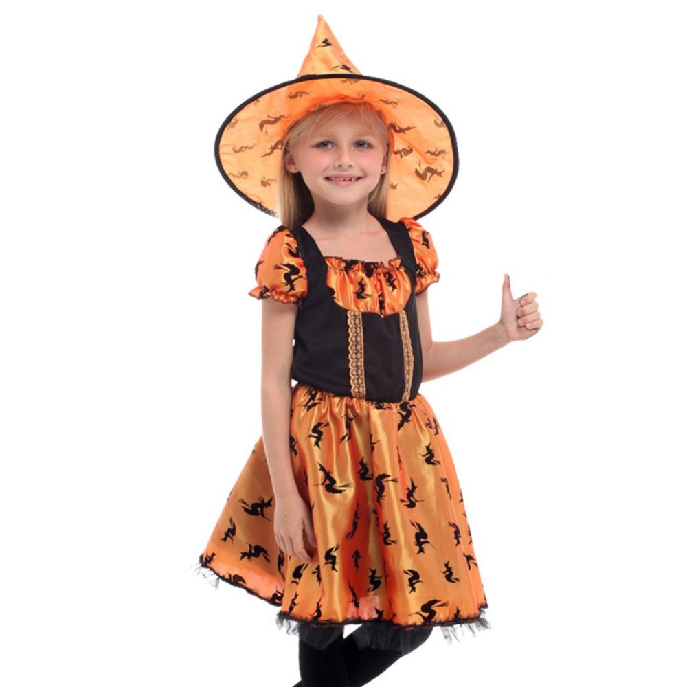Orange and Black Witchy Looking Dresses - Casual Witchy Costume